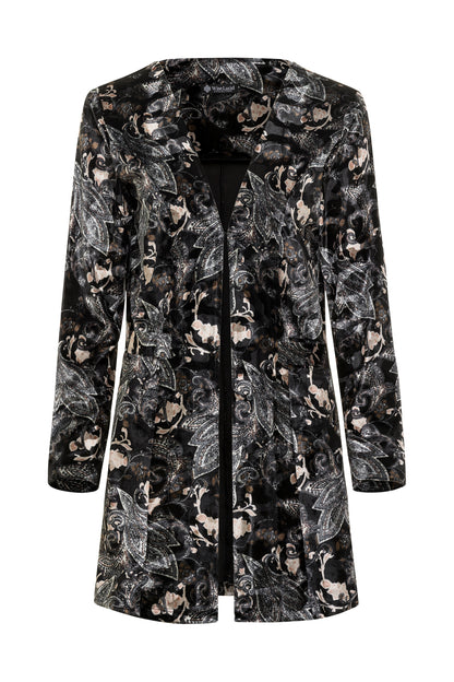 Paisley patterned coat on a white background