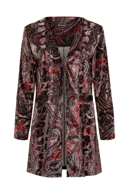Patterned paisley coat on a white background