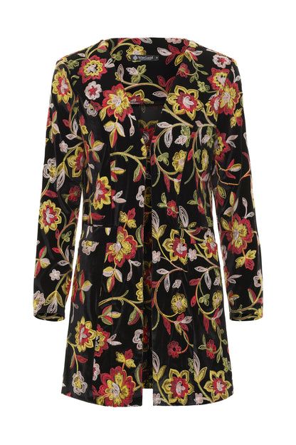 Floral patterned embroidery dress on a white background