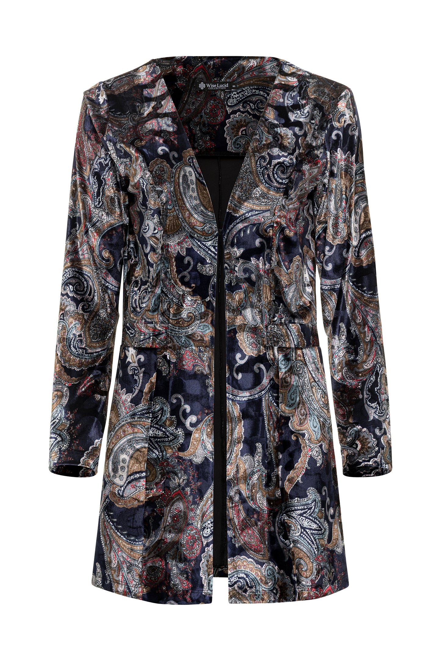 Patterned coat on a white background