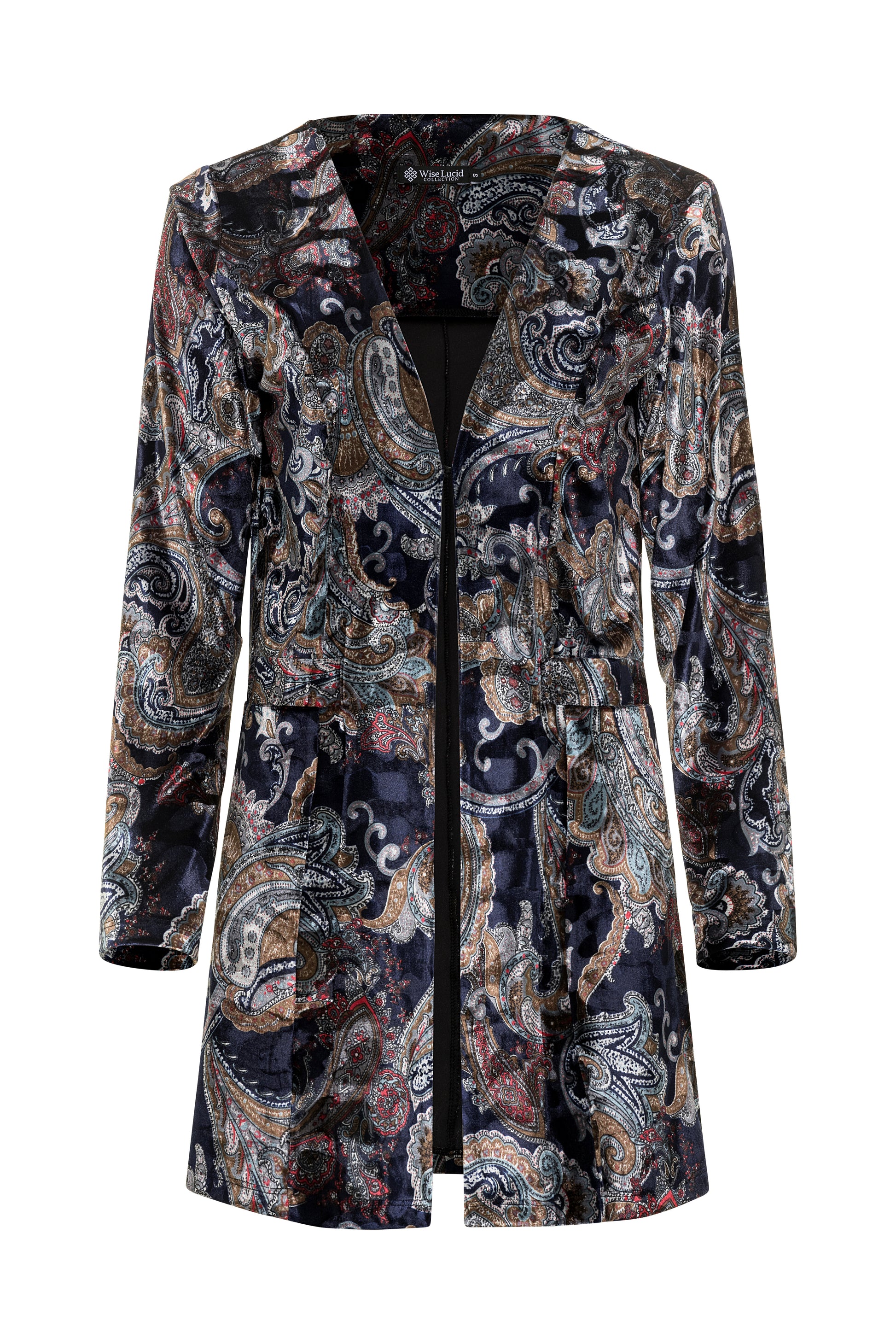 Patterned coat on a white background