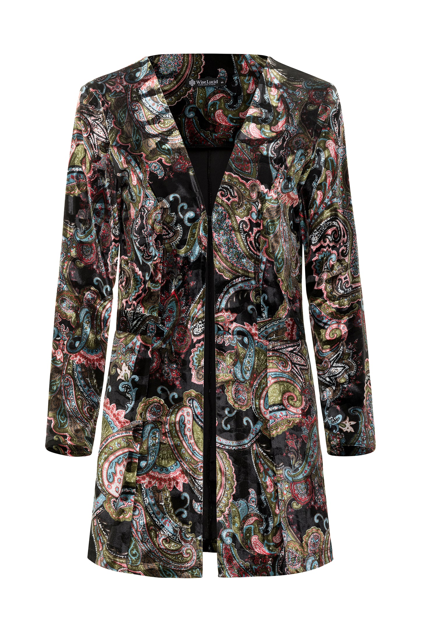 Patterned paisley coat on a white background