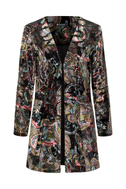 Patterned paisley coat on a white background